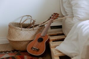 Guitar in bedroom