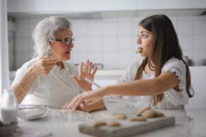 Peacefully cooking in home