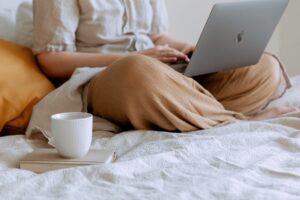 Peaceful bedroom setting