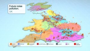 Noise pollution map of the UK